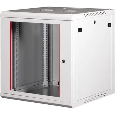 Lande PROlineB 600x600 lapraszerelt 12U 19" fali rack szekrény szürke