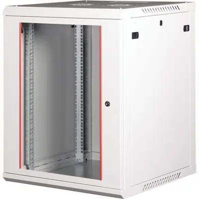 Lande PROlineB 600x600 lapraszerelt 15U 19" fali rack szekrény szürke