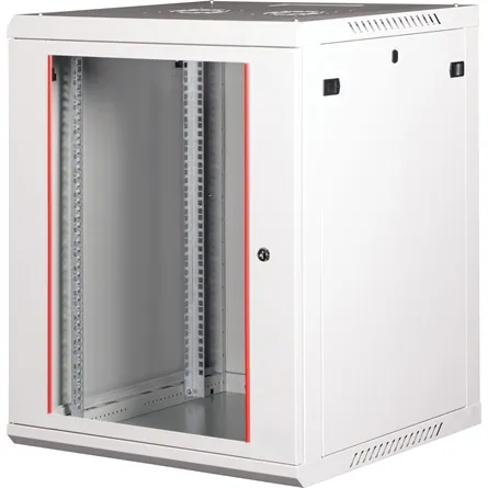 Lande PROlineB 600x600 lapraszerelt 15U 19" fali rack szekrény szürke