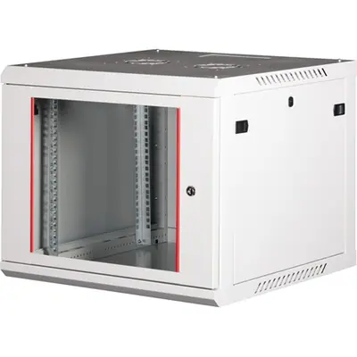 Lande PROlineB 600x600 lapraszerelt 9U 19" fali rack szekrény szürke