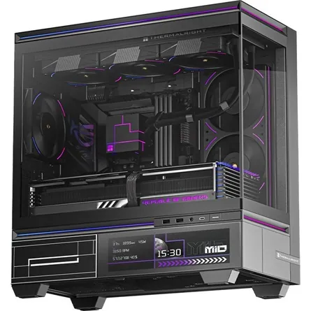 Thermalright TL-M10 Vision táp nélküli MT Mini Tower számítógépház fekete – 3. kép