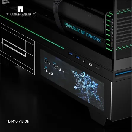 Thermalright TL-M10 Vision táp nélküli MT Mini Tower számítógépház fekete – 4. kép