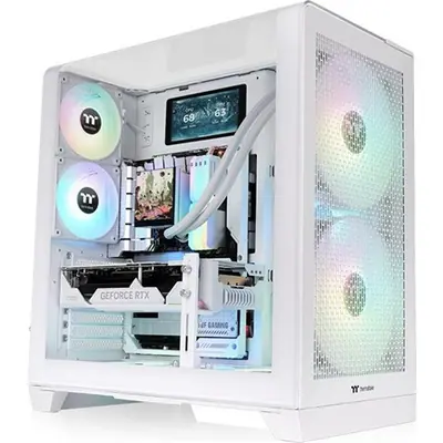 Thermaltake View 390 Air Snow táp nélküli ablakos Mid Tower számítógépház fehér – 2. kép