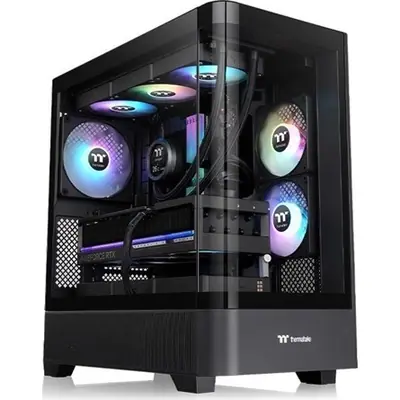 Thermaltake View 290 TG ARGB táp nélküli ablakos Mid Tower számítógépház fekete – 2. kép