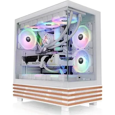 Thermaltake View 270 Plus WS ARGB Snow táp nélküli ablakos Mid Tower számítógépház fehér – 2. kép