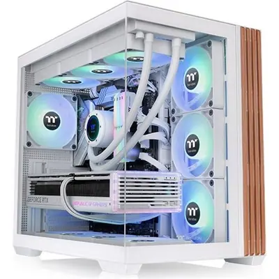 Thermaltake View 380 WS ARGB Snow táp nélküli ablakos Mid Tower számítógépház fehér – 2. kép