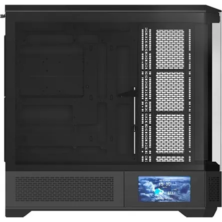 Thermaltake View 600 TG táp nélküli ablakos Full Tower számítógépház fekete 6"-os LCD kijelzővel – 2. kép
