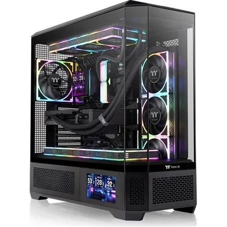 Thermaltake View 600 TG táp nélküli ablakos Full Tower számítógépház fekete 6"-os LCD kijelzővel – 3. kép