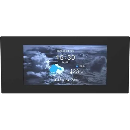 Thermaltake View 600 TG táp nélküli ablakos Full Tower számítógépház fekete 6"-os LCD kijelzővel – 6. kép