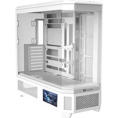 Thermaltake View 600 TG táp nélküli ablakos Full Tower számítógépház fehér 6"-os LCD kijelzővel