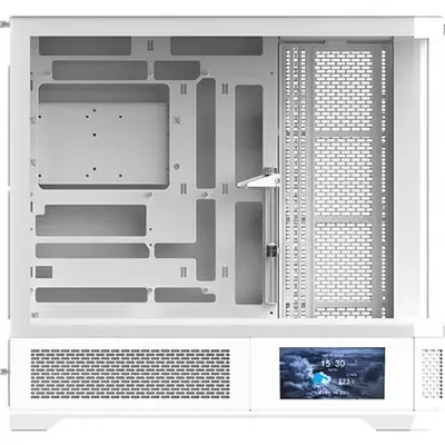 Thermaltake View 600 TG táp nélküli ablakos Full Tower számítógépház fehér 6"-os LCD kijelzővel – 2. kép
