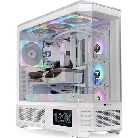 Thermaltake View 600 TG táp nélküli ablakos Full Tower számítógépház fehér 6"-os LCD kijelzővel – 3. kép