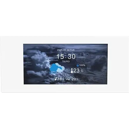 Thermaltake View 600 TG táp nélküli ablakos Full Tower számítógépház fehér 6"-os LCD kijelzővel – 6. kép