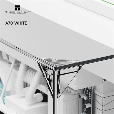 Thermalright A70 White táp nélküli ablakos Mid Tower számítógépház fehér – 3. kép