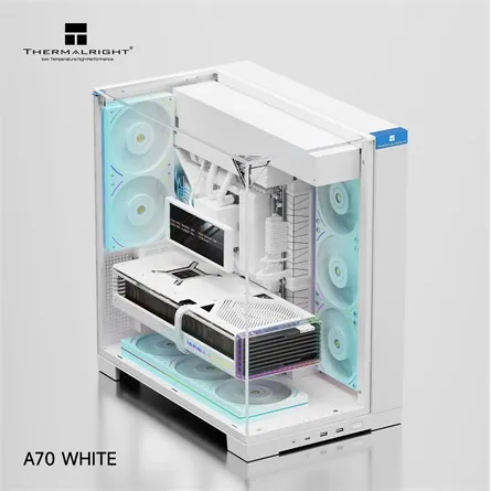 Thermalright A70 White táp nélküli ablakos Mid Tower számítógépház fehér – 5. kép