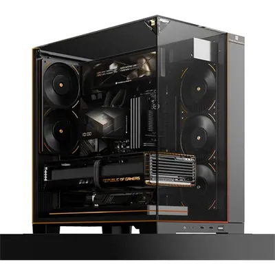Thermalright A70 VISION táp nélküli ablakos Mid Tower számítógépház fekete