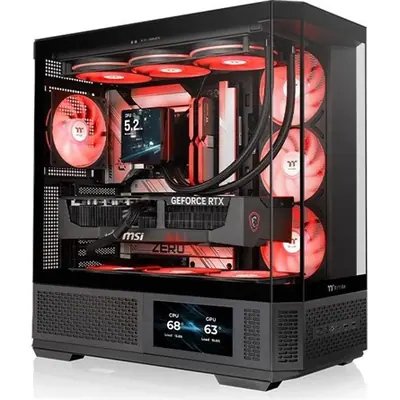 Thermaltake View 370 TG ARGB táp nélküli ablakos Mid Tower számítógépház fekete – 2. kép