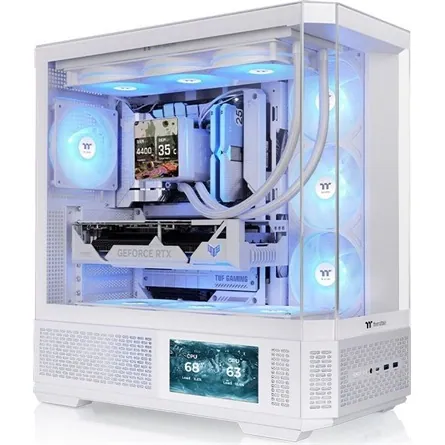 Thermaltake View 370 TG ARGB Snow táp nélküli ablakos Mid Tower számítógépház fehér – 2. kép