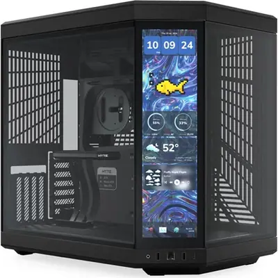 HYTE Y70 Touch Infinite táp nélküli ablakos Mid Tower számítógépház fekete (Bontott!)