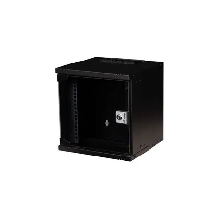 Equip EWM-06-3030-B táp nélküli 6U 10" fali rack szekrény fekete "üveg nélkül"