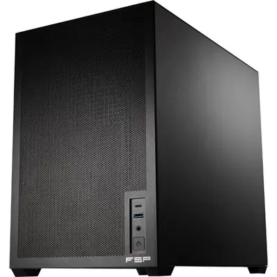 FSP S210 táp nélküli MT Mini Tower számítógépház fekete – 2. kép