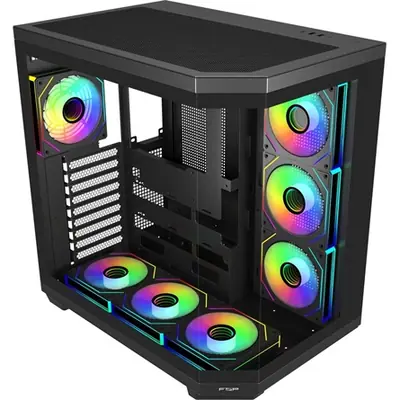 FSP U580 ARGB táp nélküli ablakos Mid Tower számítógépház fekete – 2. kép