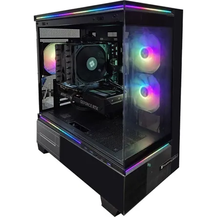 JTC Ryzen 5 9600X Mid Tower gamer számítógép fekete