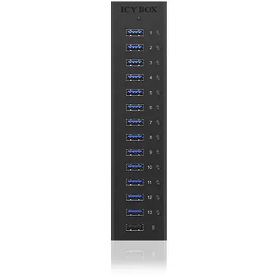 Raidsonic ICY BOX 13 portos USB3.0 HUB + USB charge port 5 V, 2.4 A – 2. kép