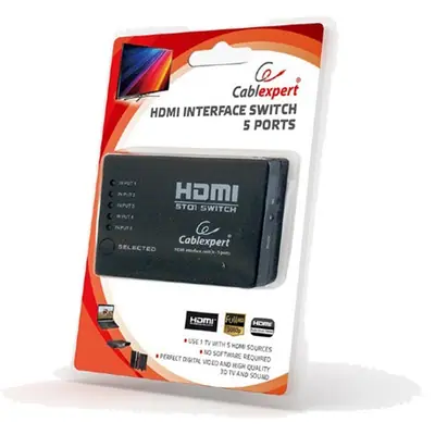 Gembird DSW-HDMI-53 HDMI interface switch 5 ports – 2. kép