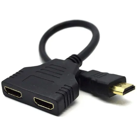Gembird HDMI Dual port Passive Cable adapter Black