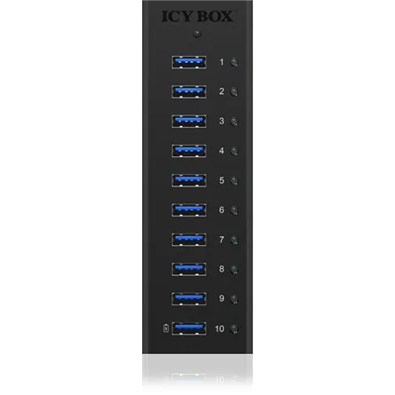 Raidsonic ICY BOX IB-AC6110 10 portos USB3.0 hub táppal – 5. kép