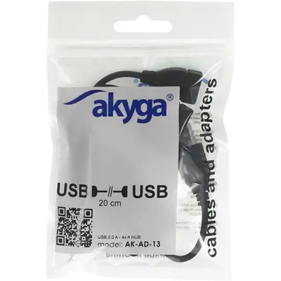 Akyga AK-AD-13 4Port USB2.0 Hub Black – 2. kép
