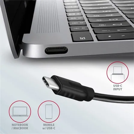 AXAGON HMC-5G2 SuperSpeed USB-C 10 Gbps SpeedSter 5H hub – 3. kép