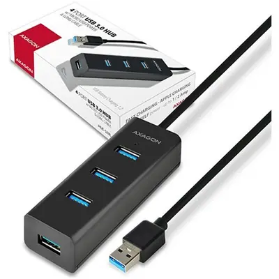 AXAGON HUE-S2BL USB3.0 Charging Hub Black – 2. kép