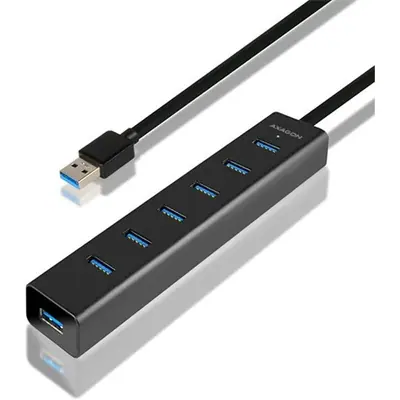AXAGON HUE-SA7BP USB3.0 Charging Hub Black