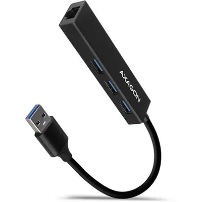 AXAGON HMA-GL3A USB3.2 multiport Hub 3-port + LAN metal black