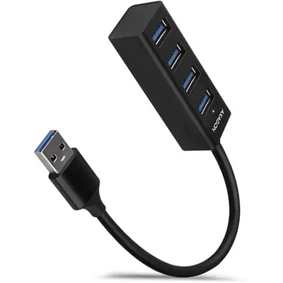 AXAGON HUE-M1A SuperSpeed USB-A Mini Hub 4-Portos USB3.2 HUB Metal black