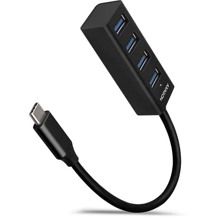 AXAGON HUE-M1C USB3.2 Type-C Hub 4-port metal black