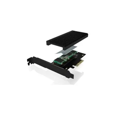 Raidsonic IB-PCI208-HS 1-port M.2 NVMe M.2 2280/2260/2242/2230 PCIe x4 bővítőkártya – 2. kép