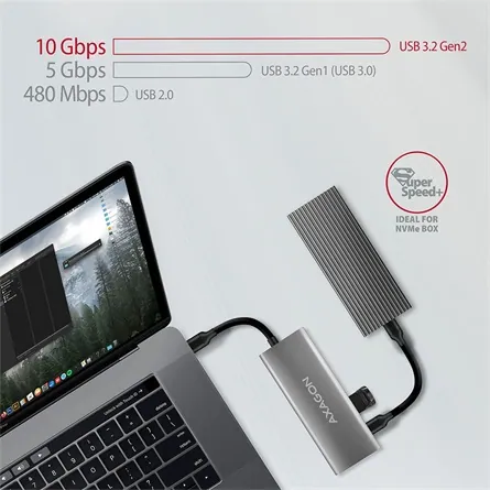 AXAGON HMC-5 Superspeed USB-C Speedster 5H HUB Silver – 5. kép
