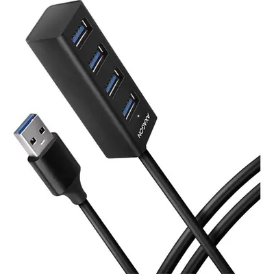 AXAGON HUE-M1AL SuperSpeed USB-A Mini Hub 4-Portos USB3.2 HUB Metal black