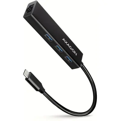 AXAGON HMC-GL3A SuperSpeed USB-C hub + Gigabit LAN Black