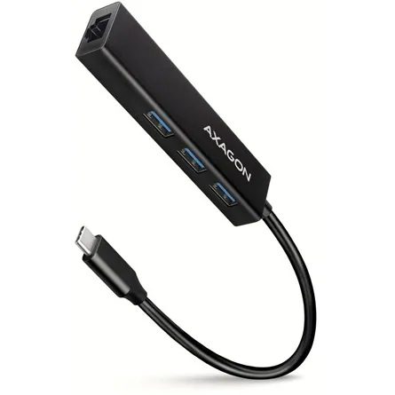 AXAGON HMC-GL3A SuperSpeed USB-C hub + Gigabit LAN Black