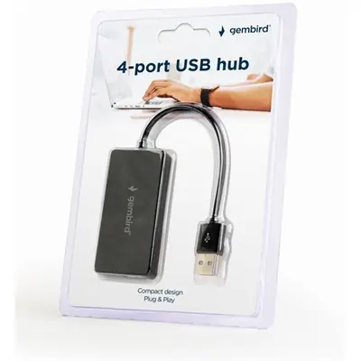 Gembird UHB-U2P4-04 4-port USB hub Black – 2. kép