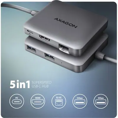 AXAGON HMC-5HL USB-C 5Gbps SuperSpeed 5in1 hub – 2. kép