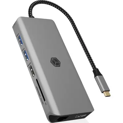 Raidsonic ICY BOX 12-in-1 USB-C dokkoló szürke