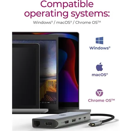 Raidsonic ICY BOX 12-in-1 USB-C dokkoló szürke – 6. kép