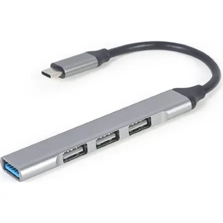 Gembird 4-portos USB-C - USB 3.0 hub szürke