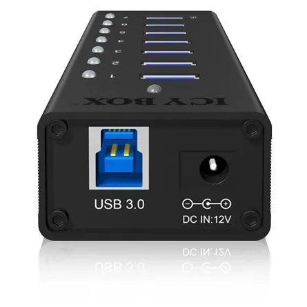 Raidsonic ICY BOX 7 portos USB3.0 HUB táppal – 2. kép