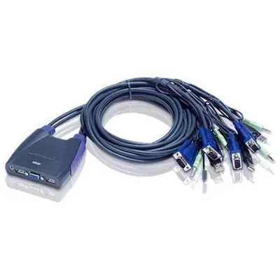 ATEN CS64US 4-Port USB VGA/Audio Cable KVM Switch (0,9m, 1,2m)